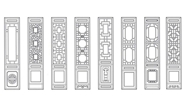 珠海喜迎门中式花格CAD设计图样式大全