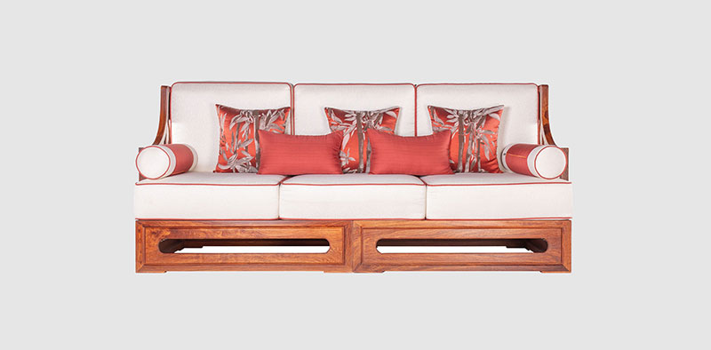 珠海客厅中式实木沙发组合